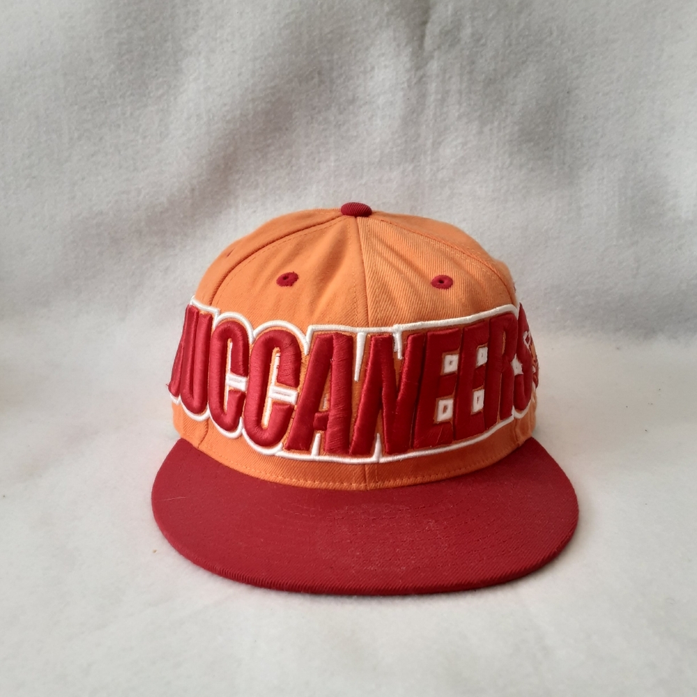 Mitchell & Ness Orange and Red Fitted Cap